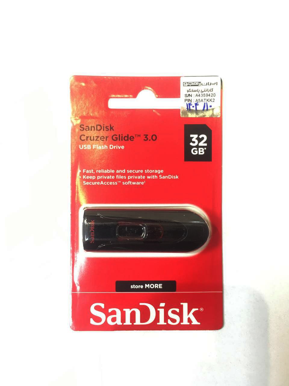 فلش 32 گیگ سن دیسک SanDisk Cruzer Glide USB3.0