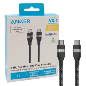 کابل شارژ دوسر تایپ سی انکر ANKER A82E2H11 TYPE-C PD