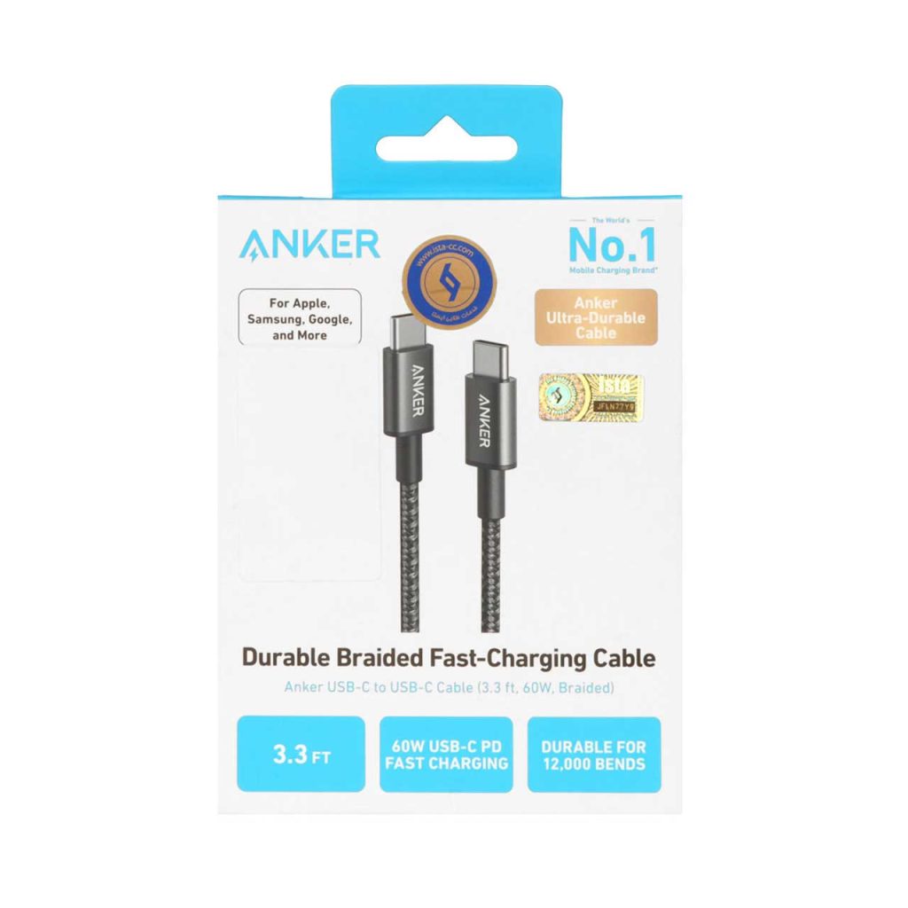 کابل شارژ دوسر تایپ سی انکر ANKER A8752H11 TYPE‑C PD