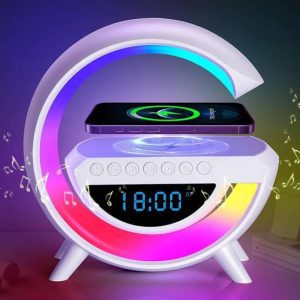 شارژر بی سیم ۱۵ وات BT-3401؛ چراغ رومیزی و اسپیکر بلوتوثی سه‌کاره